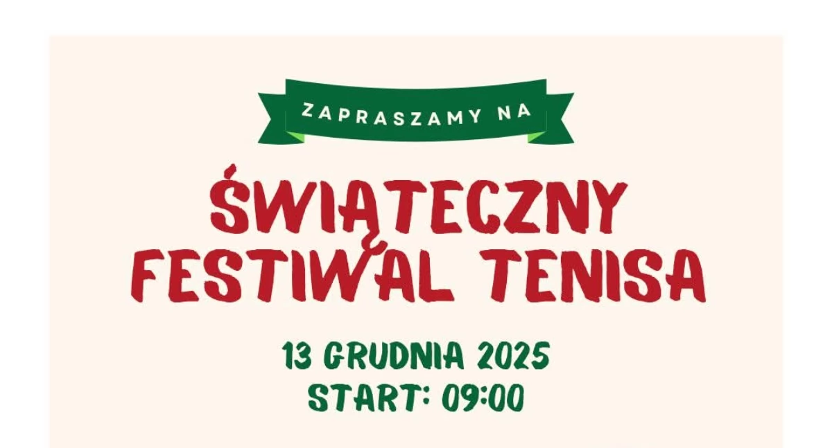 Świąteczny Festiwal Tenisa wraca do Wielunia. Druga edycja już 13 grudnia