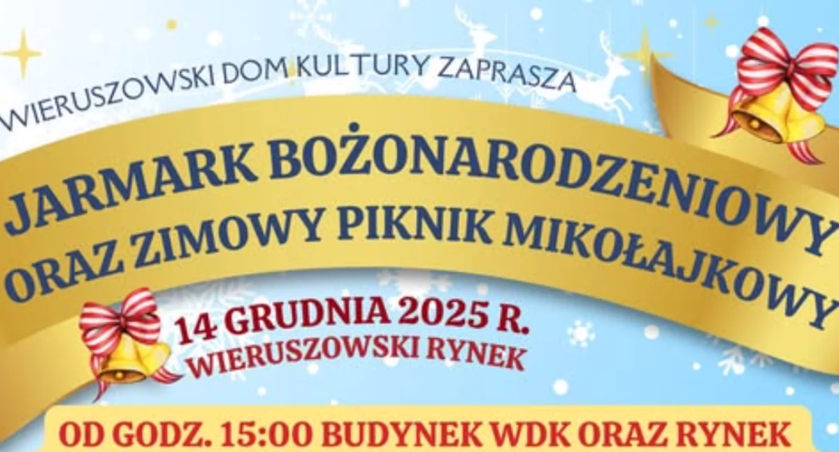 Świąteczne atrakcje na rynku - Bożonarodzeniowy Jarmark w Wieruszowie