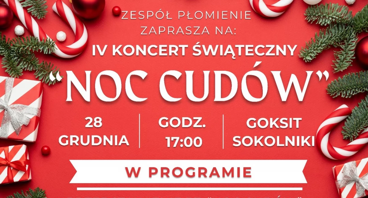 Świąteczny koncert w Sokolnikach - w programie wyjątkowe przedstawienie i wspólne kolędowanie