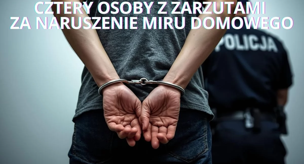 Sceny jak z filmu! Cztery osoby wyważyły drzwi i weszły do domu