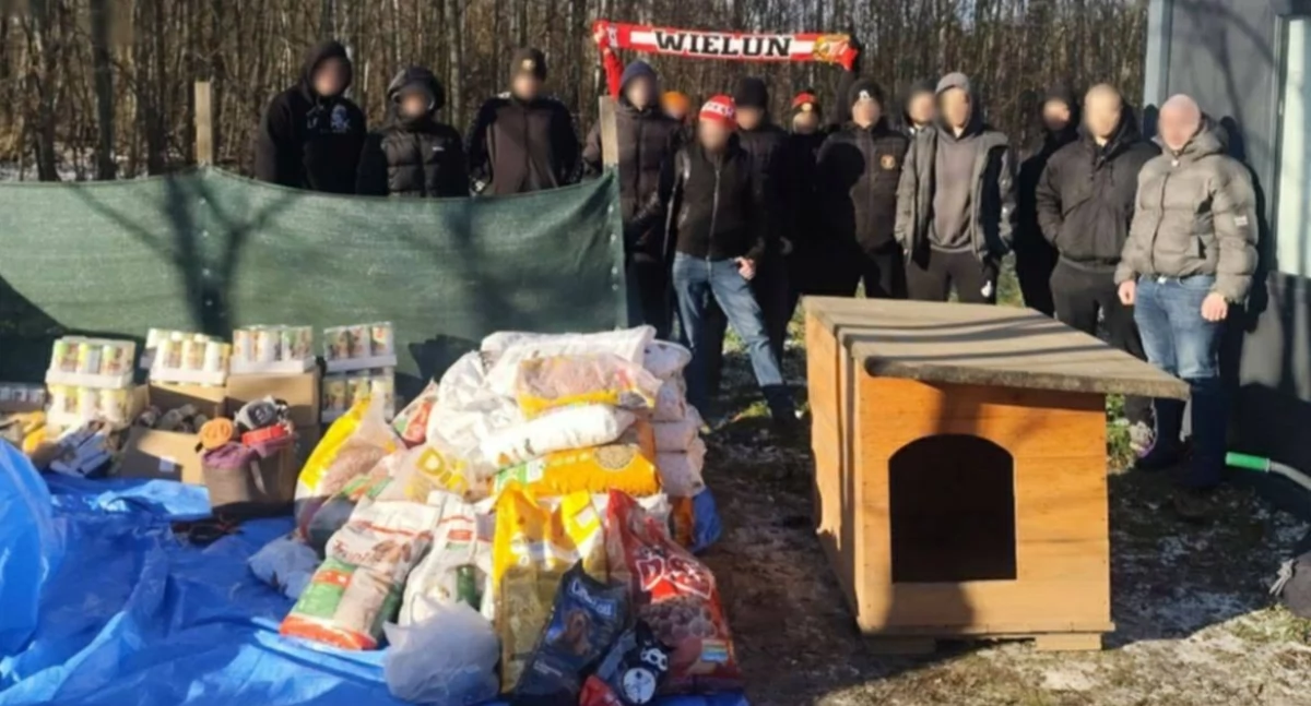 Kibice Widzewa Łódź z Wielunia pomagają bez rozgłosu. „Czerwona Ziemia Wieluńska” wsparła schronisko w Szczytach