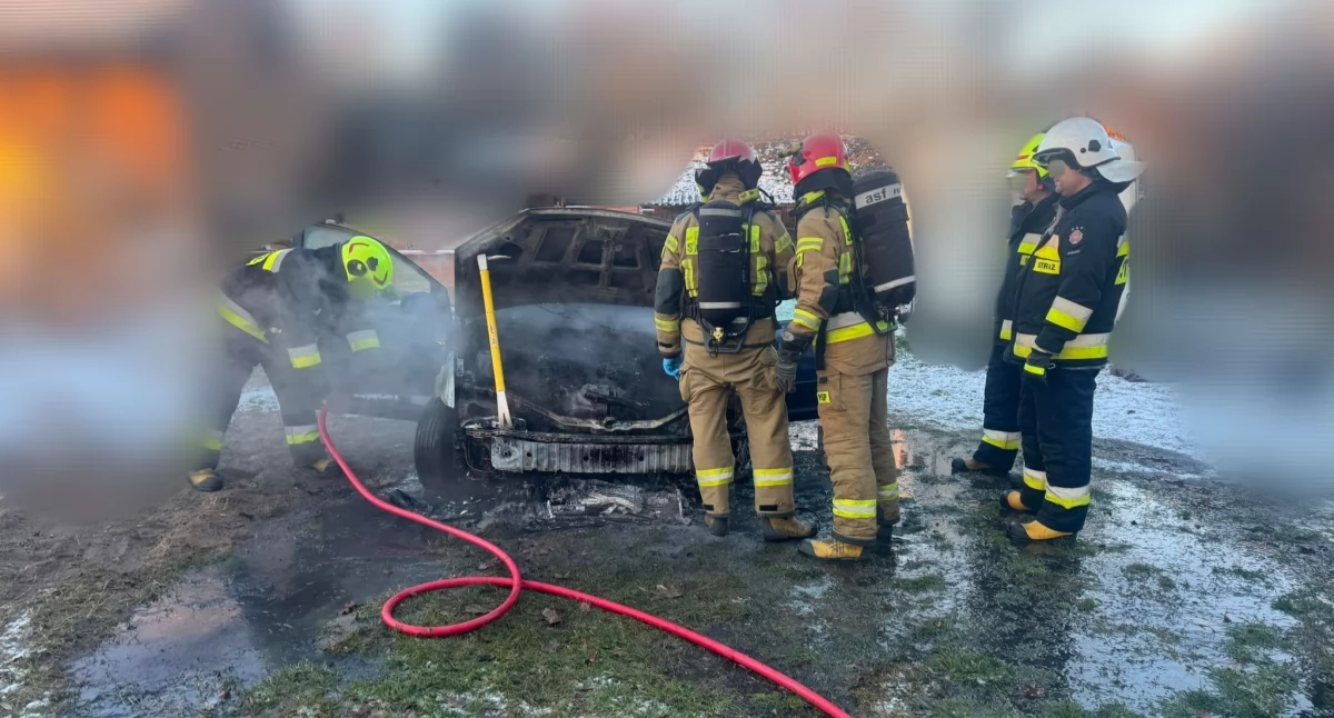 Pożar samochodu: Strażacy interweniowali w gminie Biała