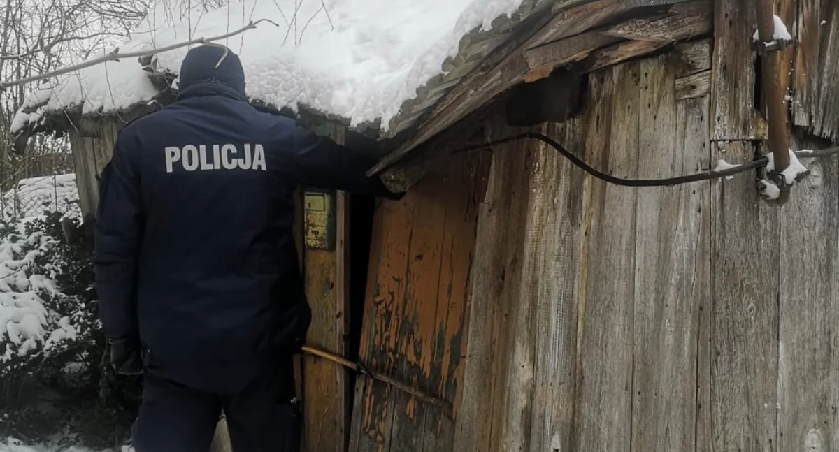 Minusowe temperatury to zagrożenie dla zdrowia i życia! Wieluńscy policjanci kontrolują miejsca, w których mogą przebywać osoby potrzebujące pomocy