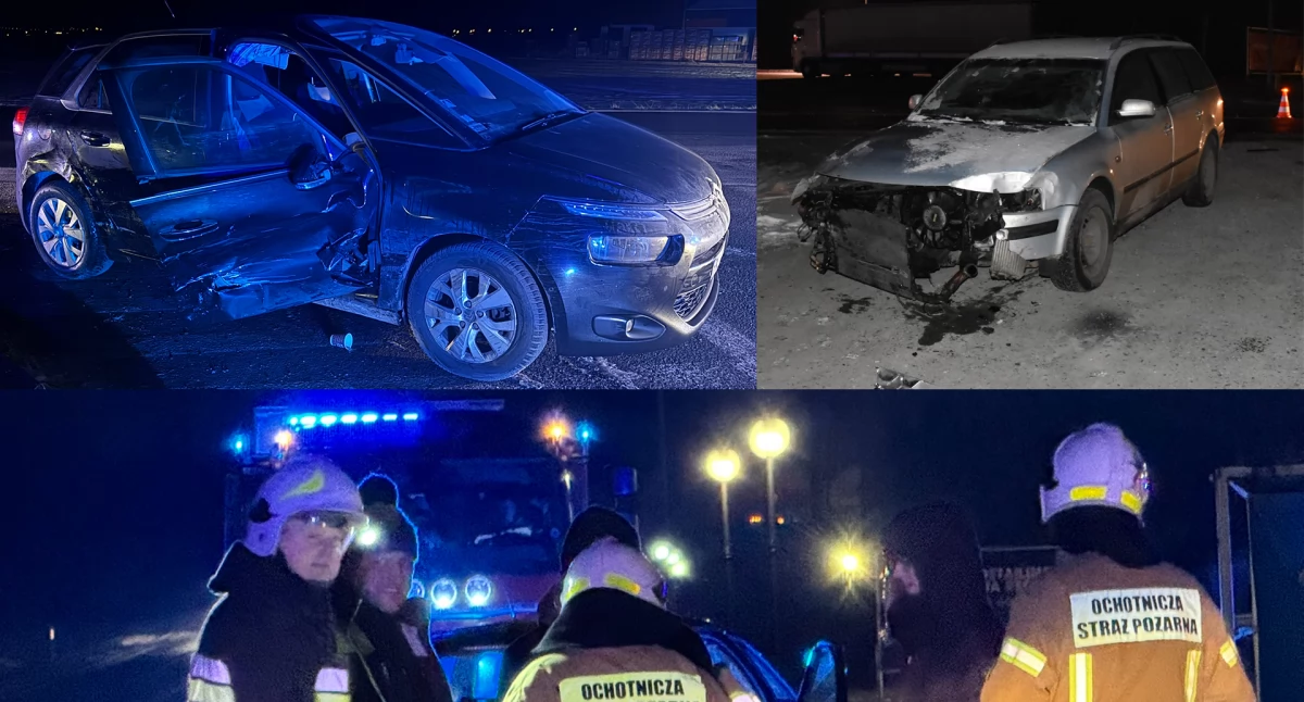 Wypadek pod Wieluniem: w miejscowości Nowy Świat doszło do zderzenia, jedna osoba ucierpiała
