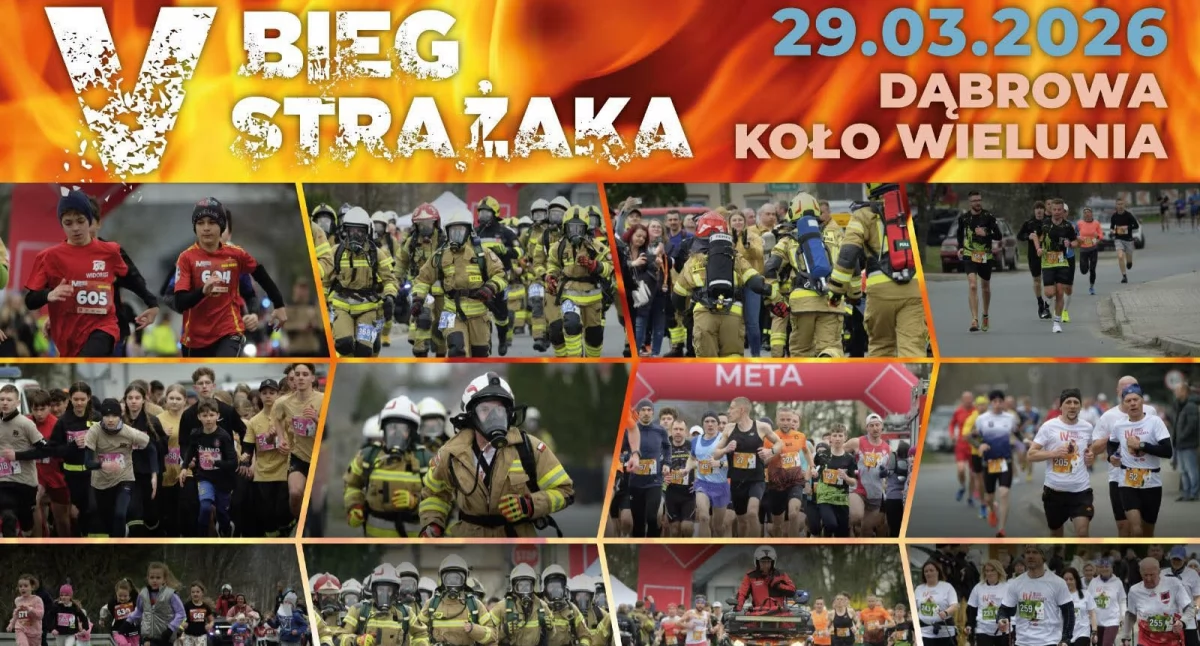 V Bieg Strażaka w Dąbrowie już w marcu. Ruszyły zapisy na jubileuszową edycję jednego z największych biegów strażackich w Polsce
