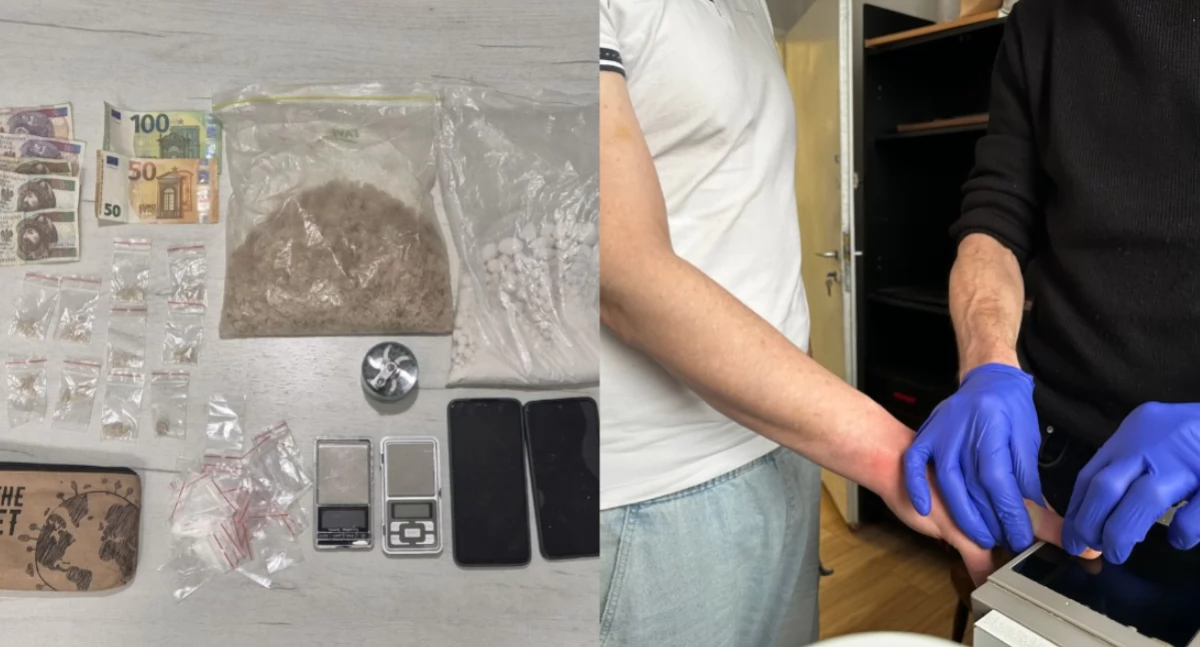 Był poszukiwany do odbycia kary więzienia - w mieszkaniu miał ponad kilogram narkotyków