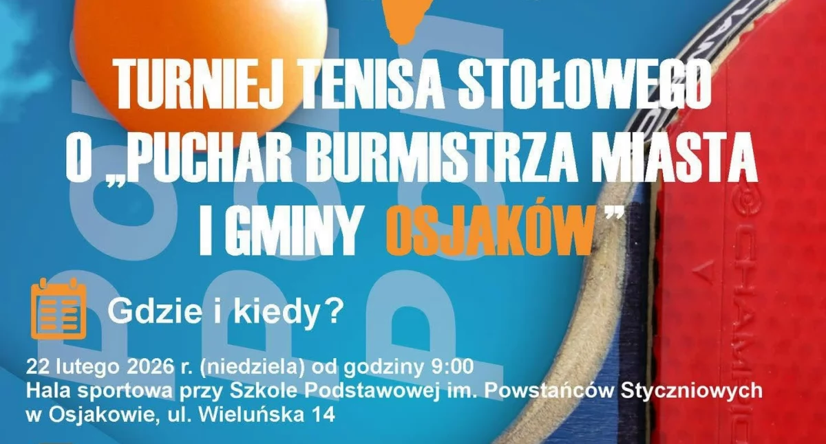 Turniej tenisa stołowego w Osjakowie: Sportowe emocje dla każdego