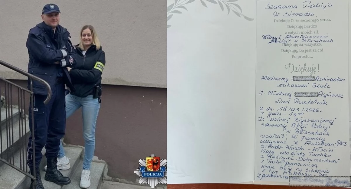 Kobieta zostawiła torebkę w autobusie - na pomoc przyszli jej policjanci 