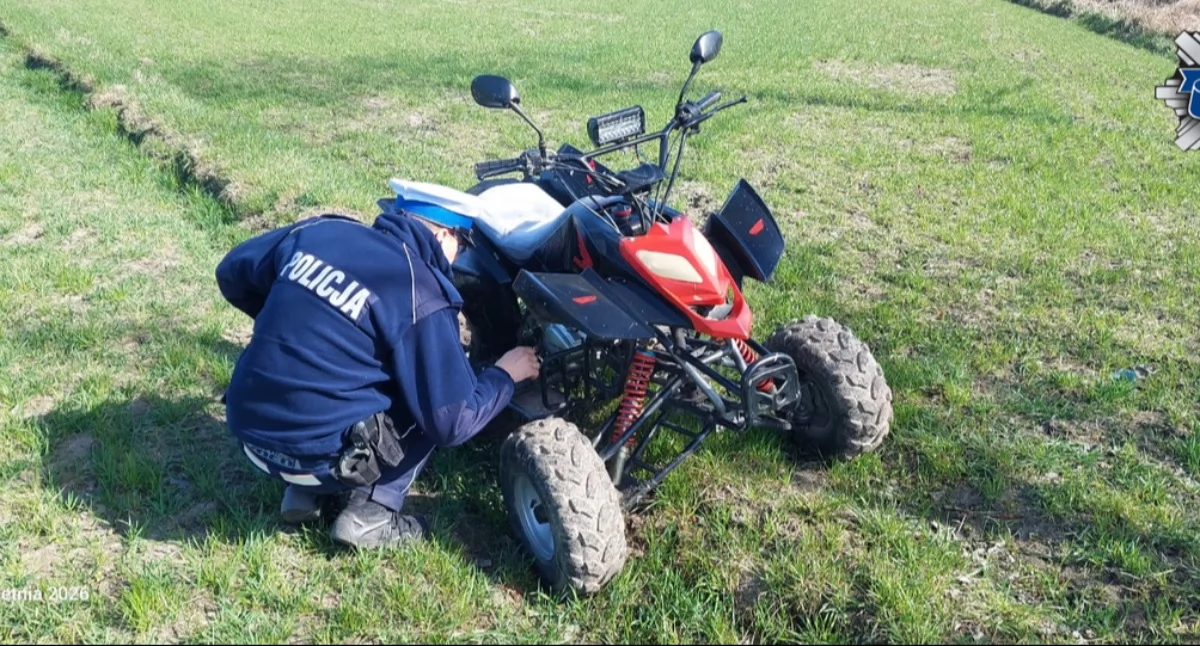 16-latek uciekał quadem przed policją - bał się konsekwencji, bo za kilka dni miał zdawać egzamin na prawo jazdy