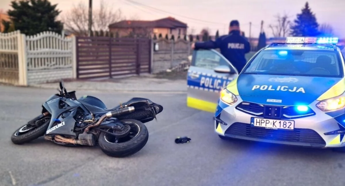 Ucieczka zakończona zatrzymaniem. Motocyklista miał ponad 1,5 promila