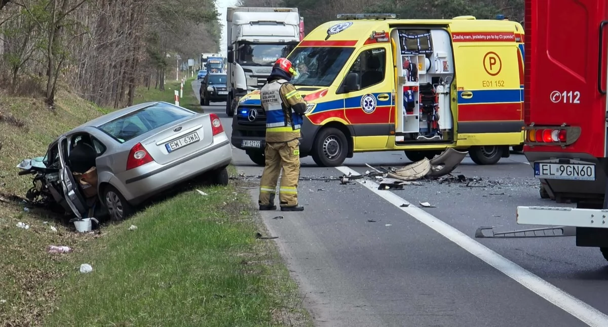 Śmiertelny wypadek pod Wieluniem. Trasa Jodłowiec – Raducki Folwark