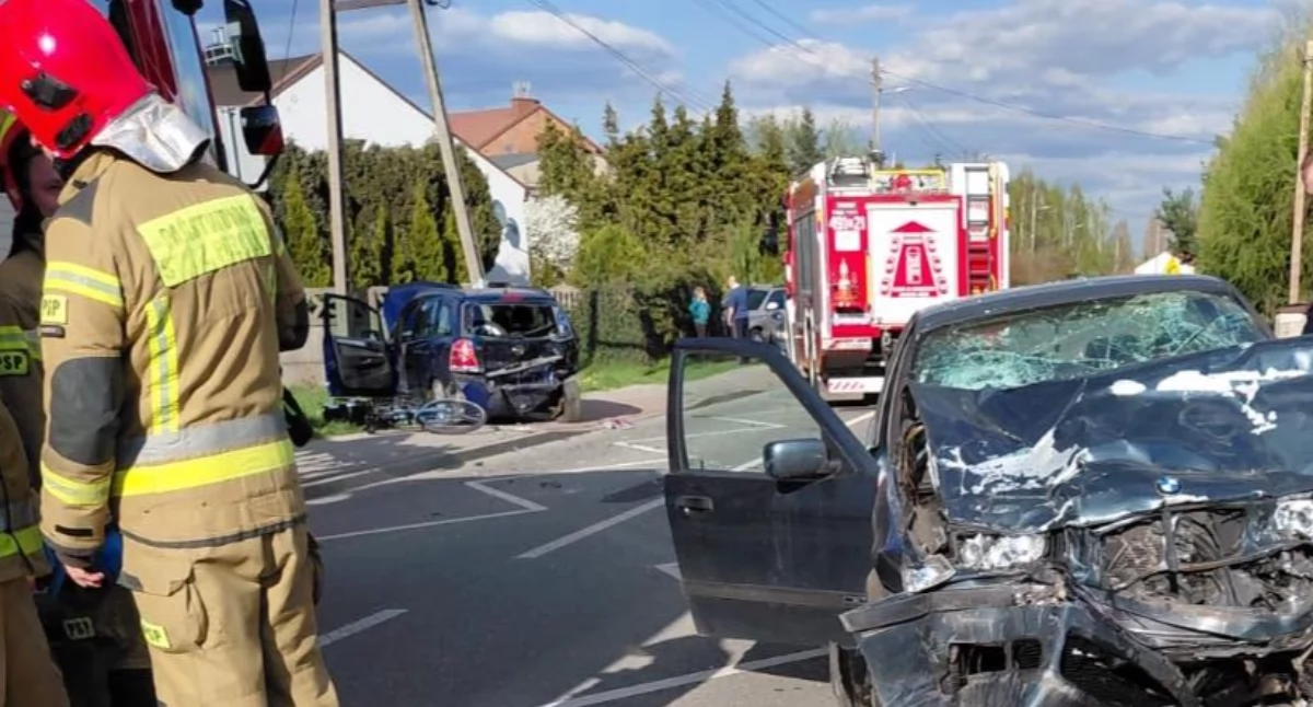 Pijana spowodowała wypadek. Cztery osoby, w tym małe dziecko, w szpitalu