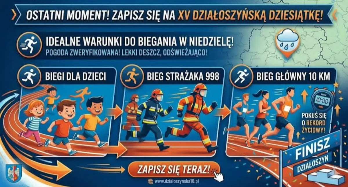 Ostatni moment na zapisy! XV Działoszyńska Dziesiątka już 10 maja