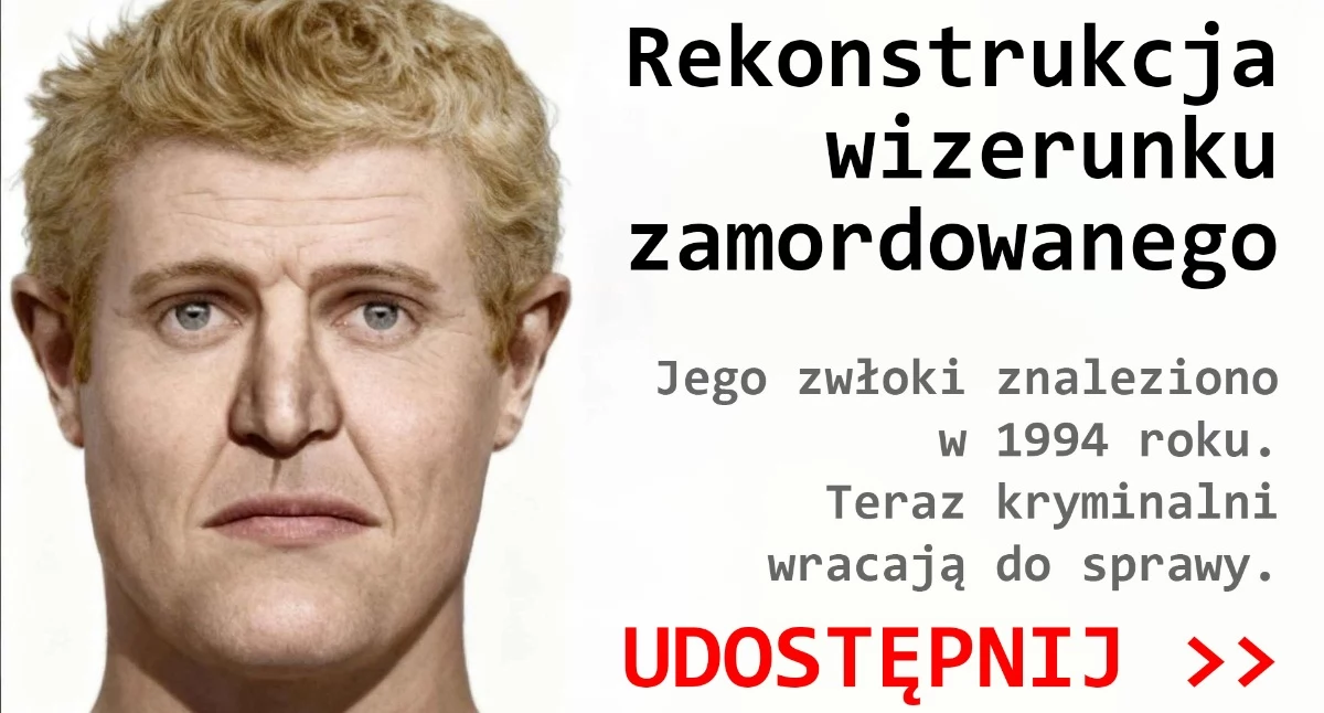 Policja wraca do zabójstwa sprzed 30 lat. Zrekonstruowano twarz mężczyzny odnalezionego pod Sieradzem