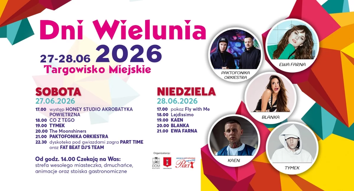 Dni Wielunia 2026 nadchodzą. Na scenie zabłysną gwiazdy POPu i Rapu.