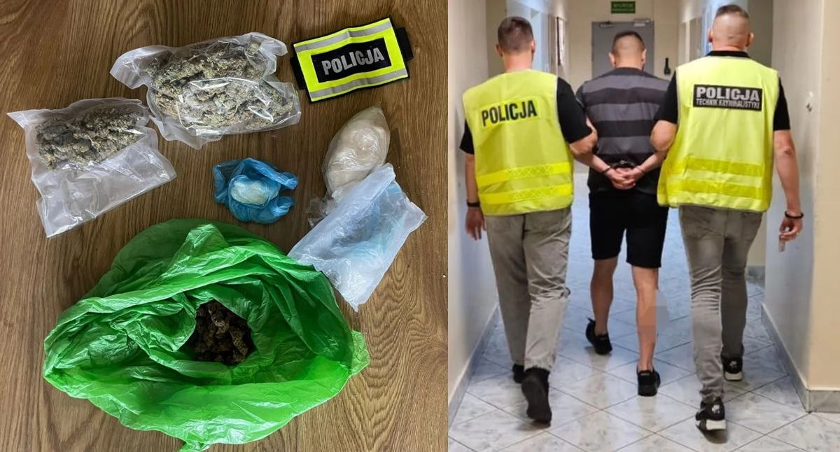 Narkotyki trzymał w pralce! Policjanci zabezpieczyli mefedron, marihuanę i amfetaminę