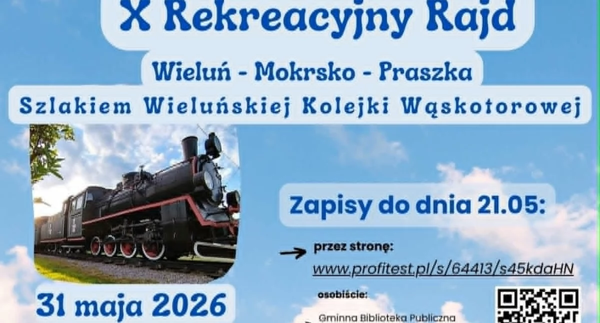 X Rekreacyjny Rajd Szlakiem Wieluńskiej Kolejki Wąskotorowej już 31 maja 