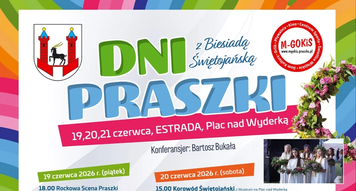 Dni Praszki 2026. Trzy dni koncertów, biesiady i rodzinnych atrakcji