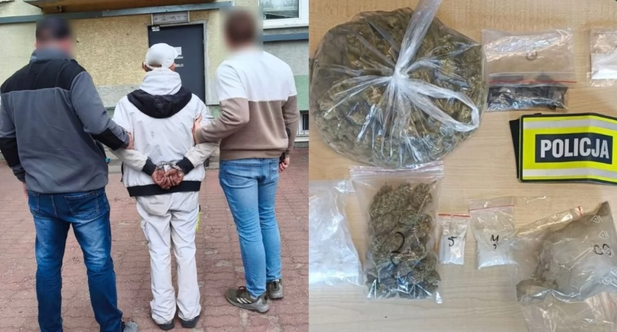 48-latek zatrzymany za narkotyki - miał w domu blisko pół kilograma nielegalnych substancji