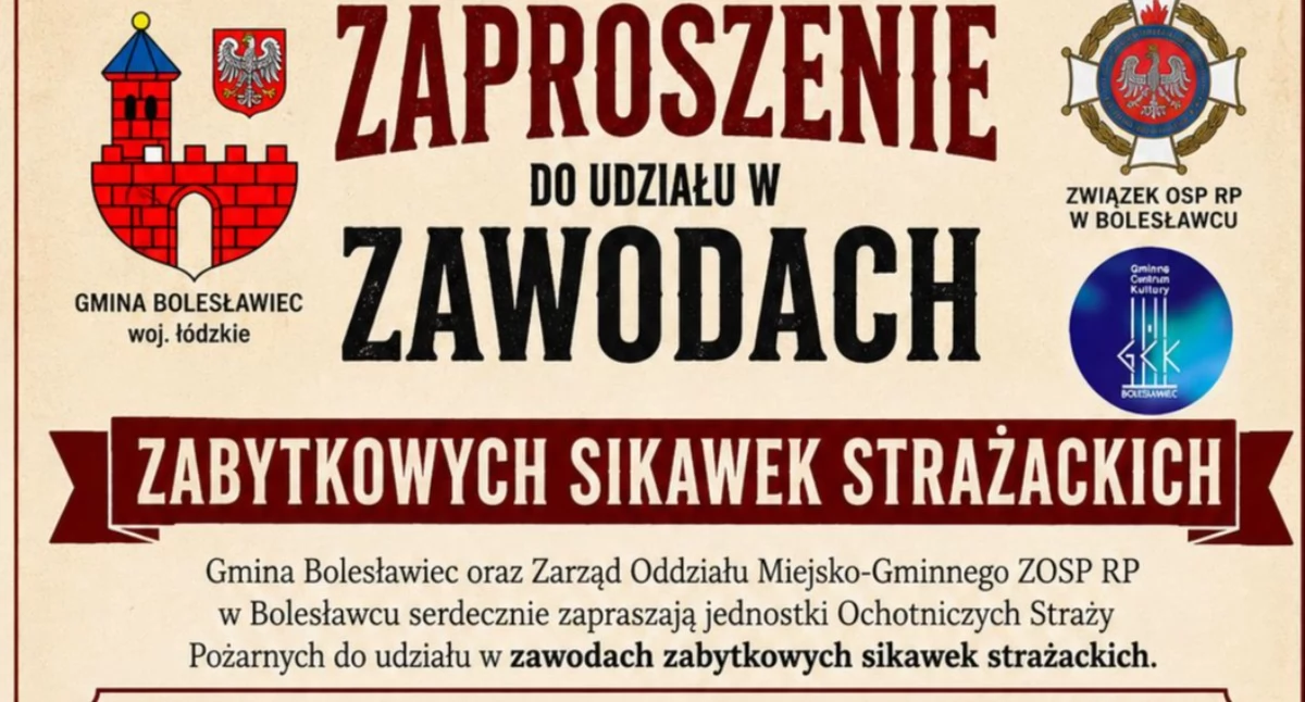 Zabytkowe sikawki znów wyjadą na ulice Bolesławca. Strażacy zapraszają na wyjątkowe zawody