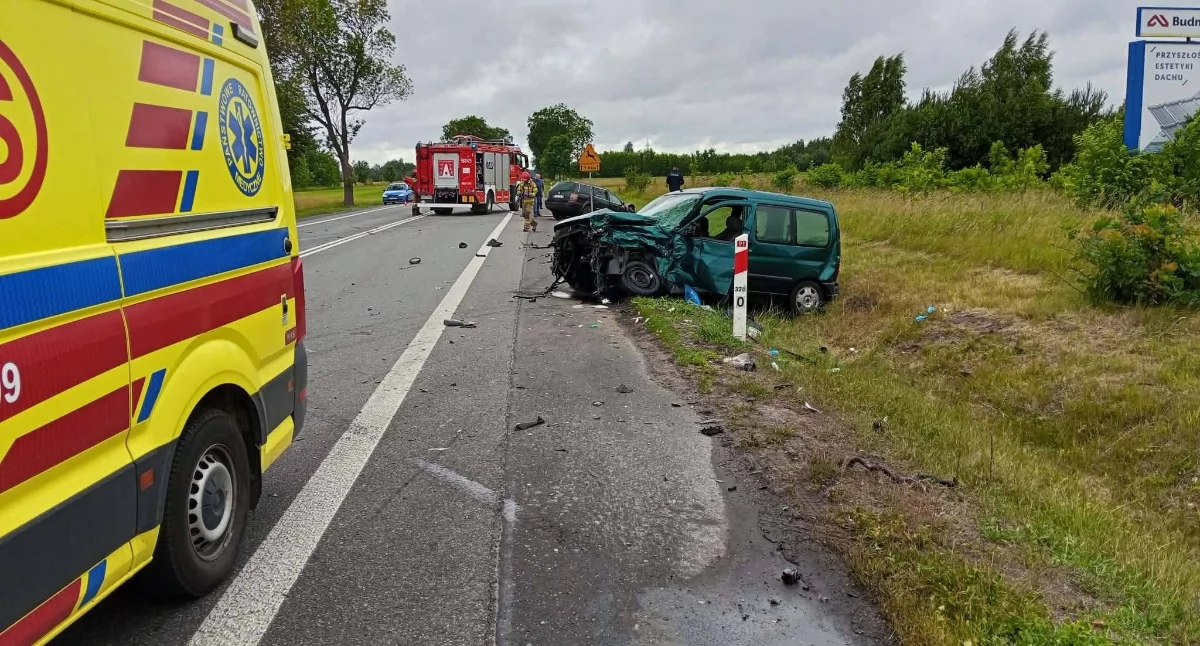 Wypadek na DK 91 - kierowcy ranni, jeden z nich był reanimowany na miejscu