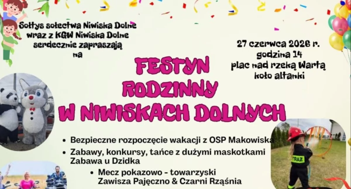 Festyn Rodzinny w Niwiskach Dolnych – dzień pełen atrakcji nad Wartą