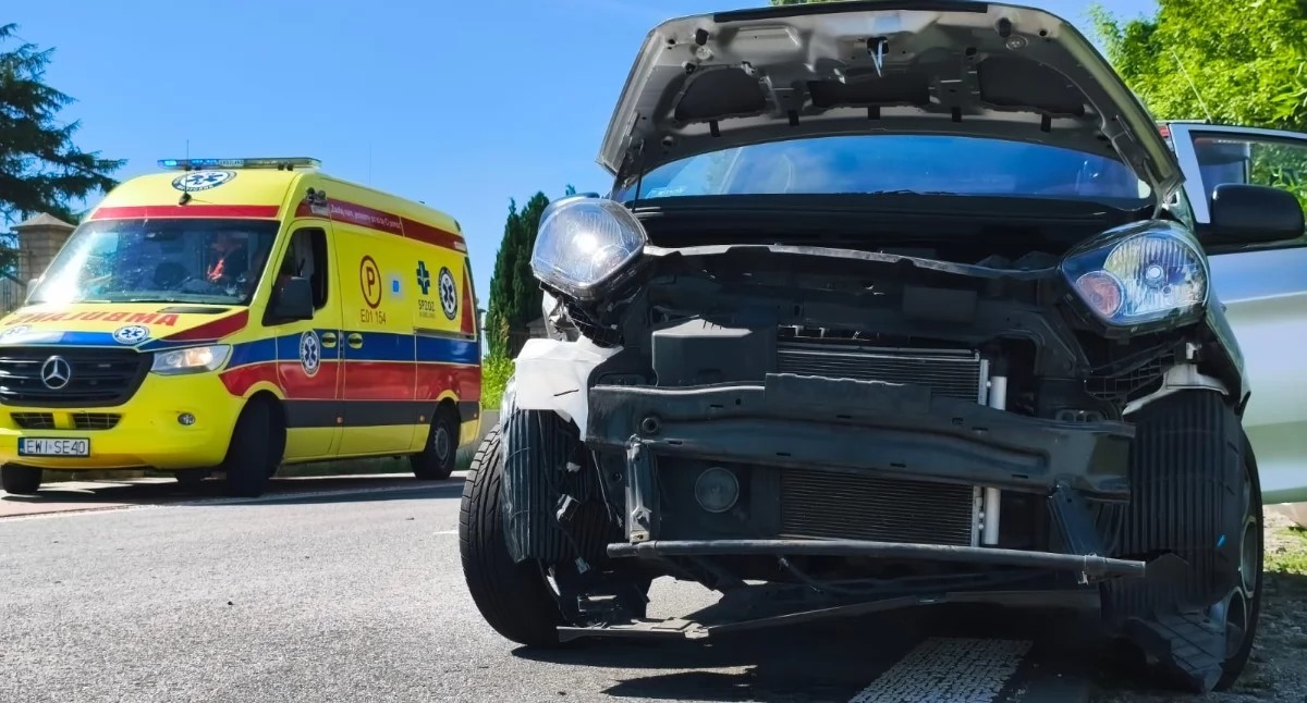 Wypadek w Rudzie pod Wieluniem. Seniorka w szpitalu