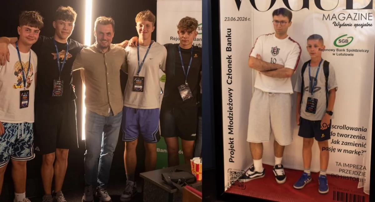 Ciekawe spotkanie dla młodzieży w ramach akcji Rejonowego Banku Spółdzielczego w Lututowie - młodzież spotkała się ze znanymi influencerami 