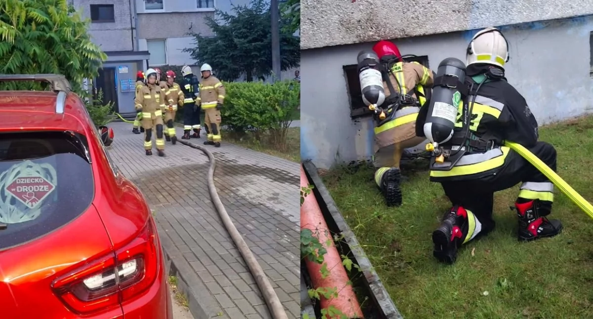 Pożar w bloku w Działoszynie - trwa akcja gaśnicza! 