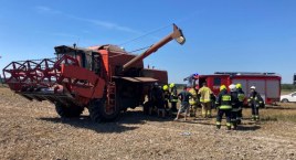 Pożar kombajnu - na szczęście bez konsekwencji 