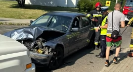 Kolizja drogowa w Wieluniu: policja poszukuje kierowcy porsche cayenne