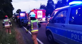 Wypadek: Nowy Świat pod Wieluniem. Zderzenie samochodu ciężarowego i osobowego