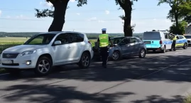 Wypadek w Trębaczewie - jeden z kierowców trafił do szpitala