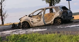Potężny wypadek w Pątnowie. Auto i motocykl spłonęły&hellip;