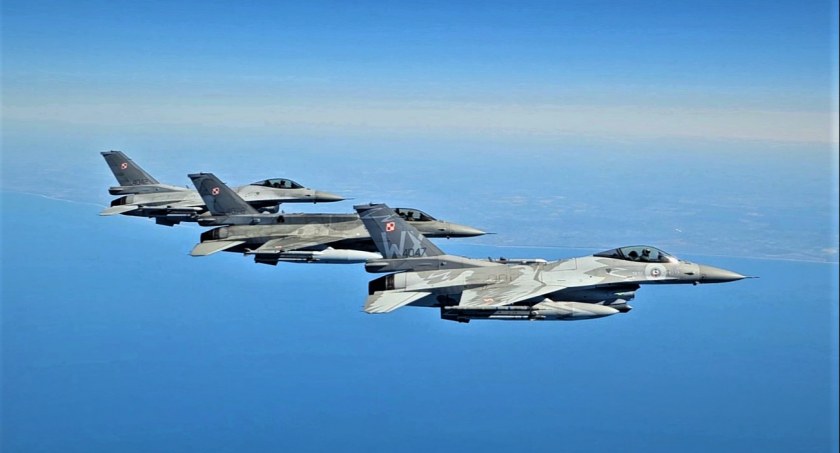 Tak wygląda Kołobrzeg z kabiny myśliwca F16 