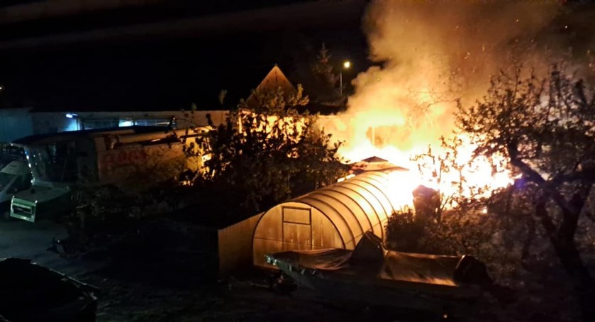 Pożar pod Kołobrzegiem - zdjęcia