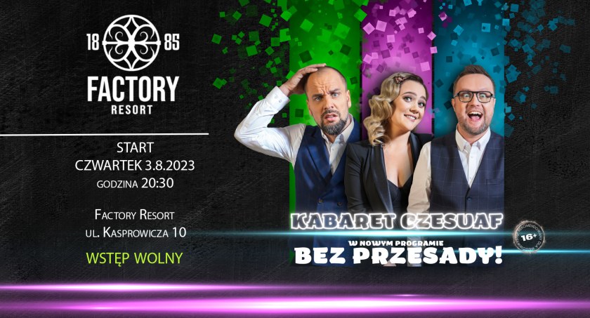 Darmowy wstęp na wieczór z kultowym Kabaretem CZESUAF w Kołobrzegu