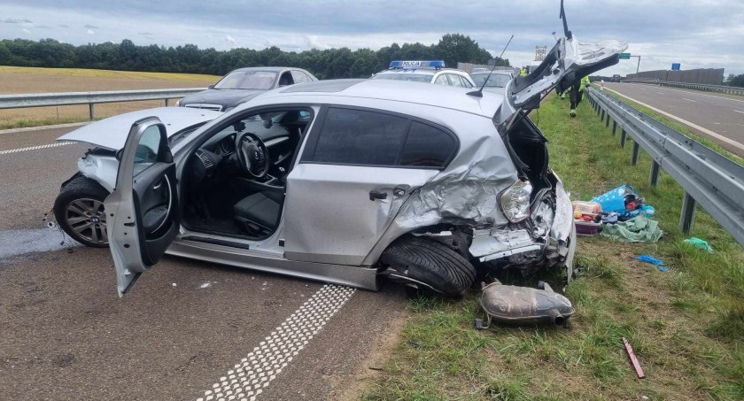 Wypadek na S6. Zderzyły się BMW i Porsche