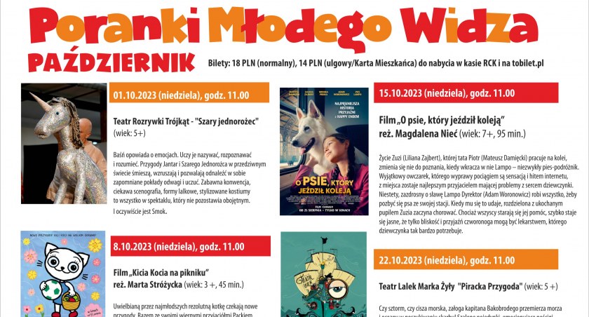 Wracają Poranki Młodego Widza. Pierwszy spektakl 1 października