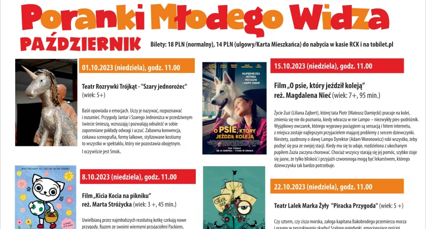 Poranki Młodego Widza. Spektakl  „Kicia Kocia na pikniku”