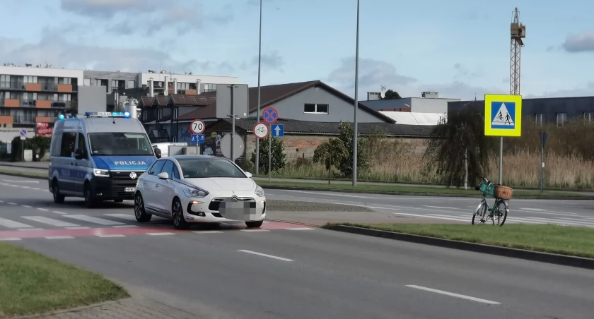 Potrącenie rowerzystki na Żurawiej