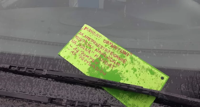 Mistrz parkowania ukarany mandatem obywatelskim. Wykona tych 15 przysiadów?