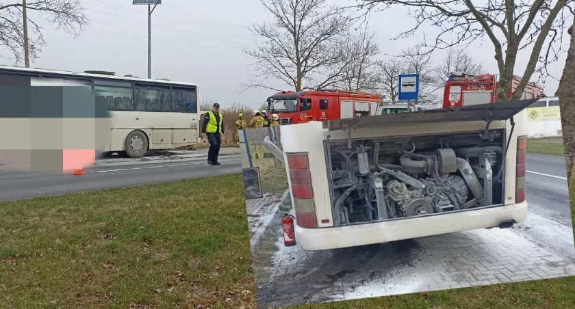 Autobus zapalił się podczas jazdy. Interweniowali strażacy