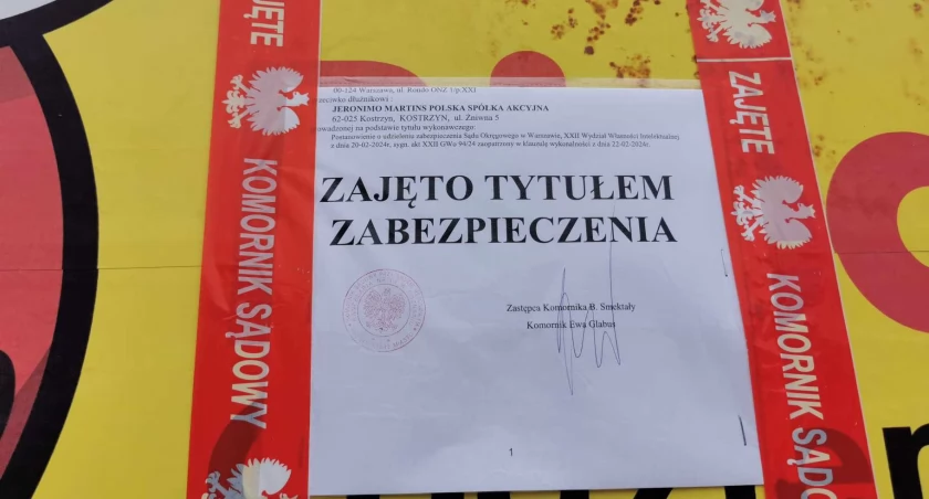 Baner popularnego marketu zajęty przez komornika? Wyjaśniamy dlaczego