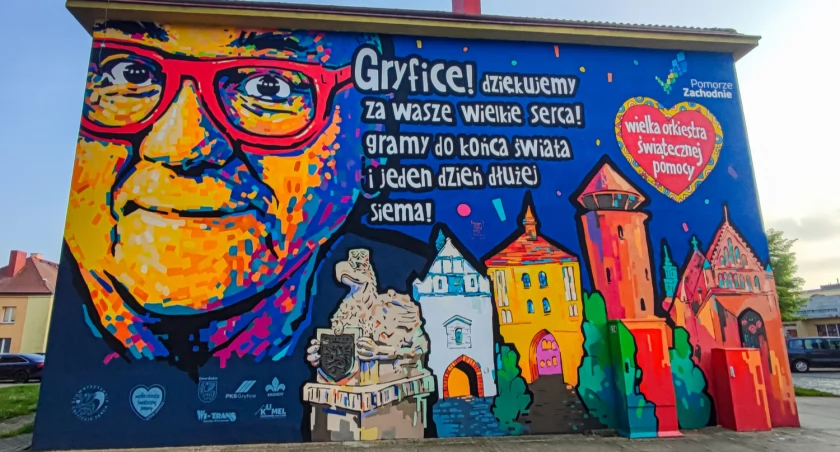 Wielka Orkiestra Świątecznej Pomocy ma swój mural w Gryficach