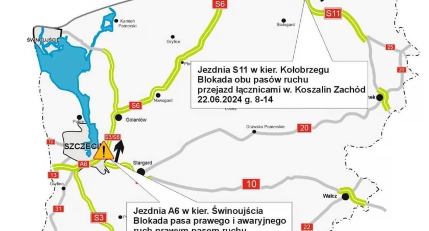 Utrudnienia na zachodniopomorskich drogach 