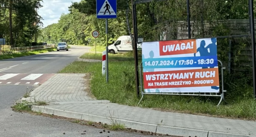 Utrudnienia na trasie w kierunku Trzebiatowa