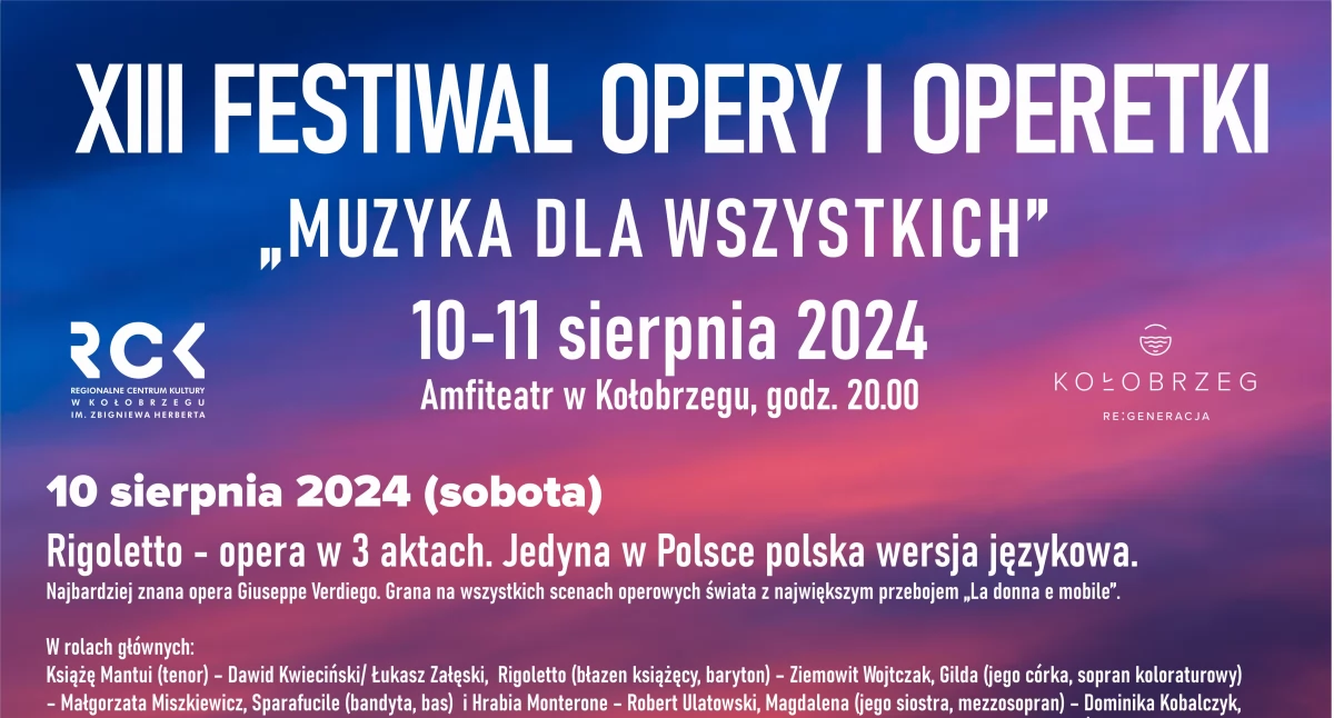 Opera, musical, śpiew i taniec w kołobrzeskim amfiteatrze