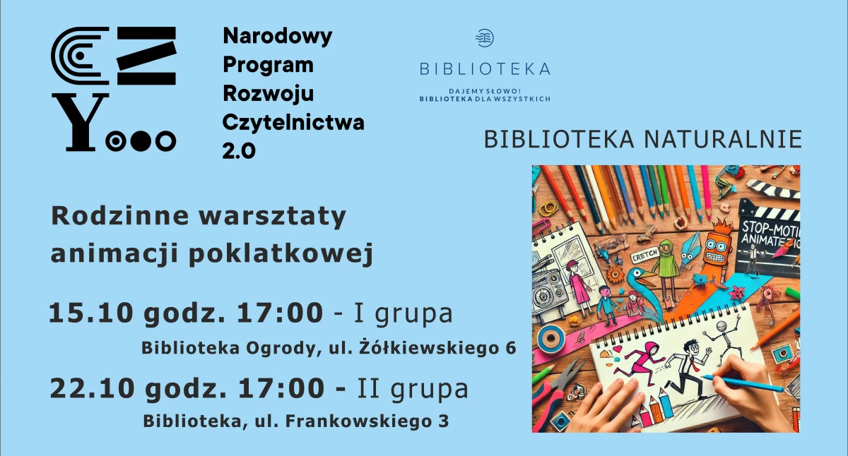 Rodzinne warsztaty animacji poklatkowej w Bibliotece