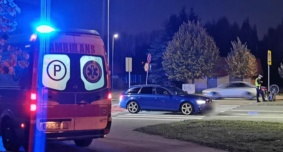 Potrącenie rowerzysty na przejeździe rowerowym